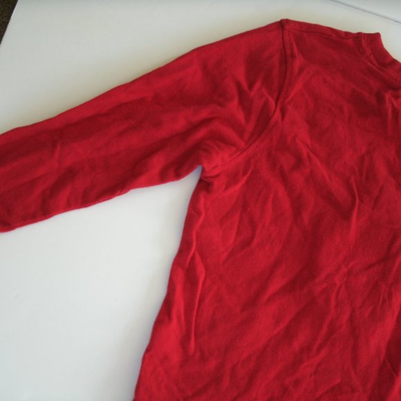 Boy's Christmas T-Shirt Gingerbread Man Red Long Sleeve Size 3T - Picture 9 of 10